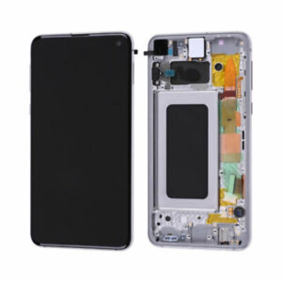 TOUCH+DISPLAY+FRAME SAMSUNG GALAXY S10E G970 PRETO (SERVICE PACK GH82-18852A/18836A)